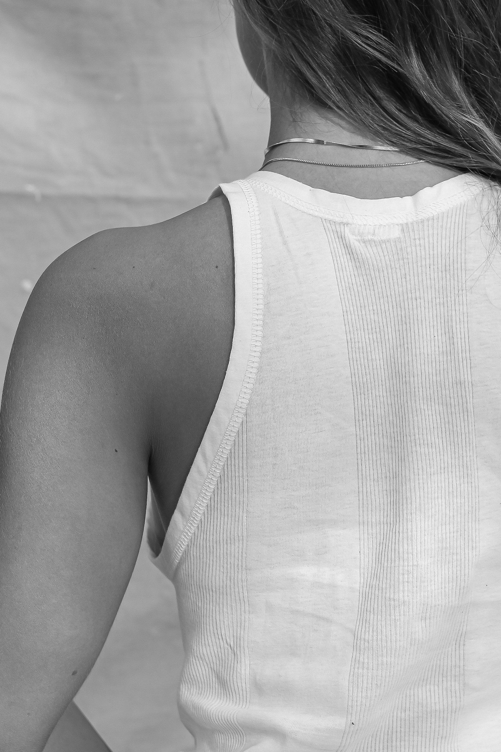 Basquiat Upcycled Sustainable Ribbed Singlet Top - LOOMES