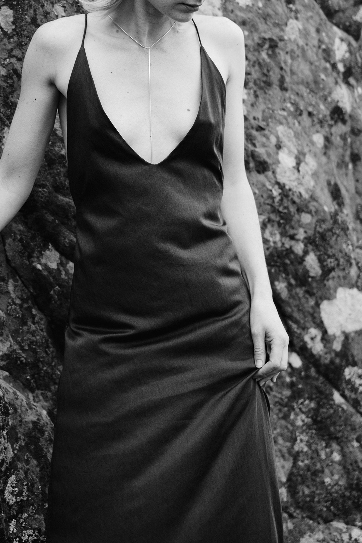 The Klimt Full Length Dress - Ebony - LOOMES