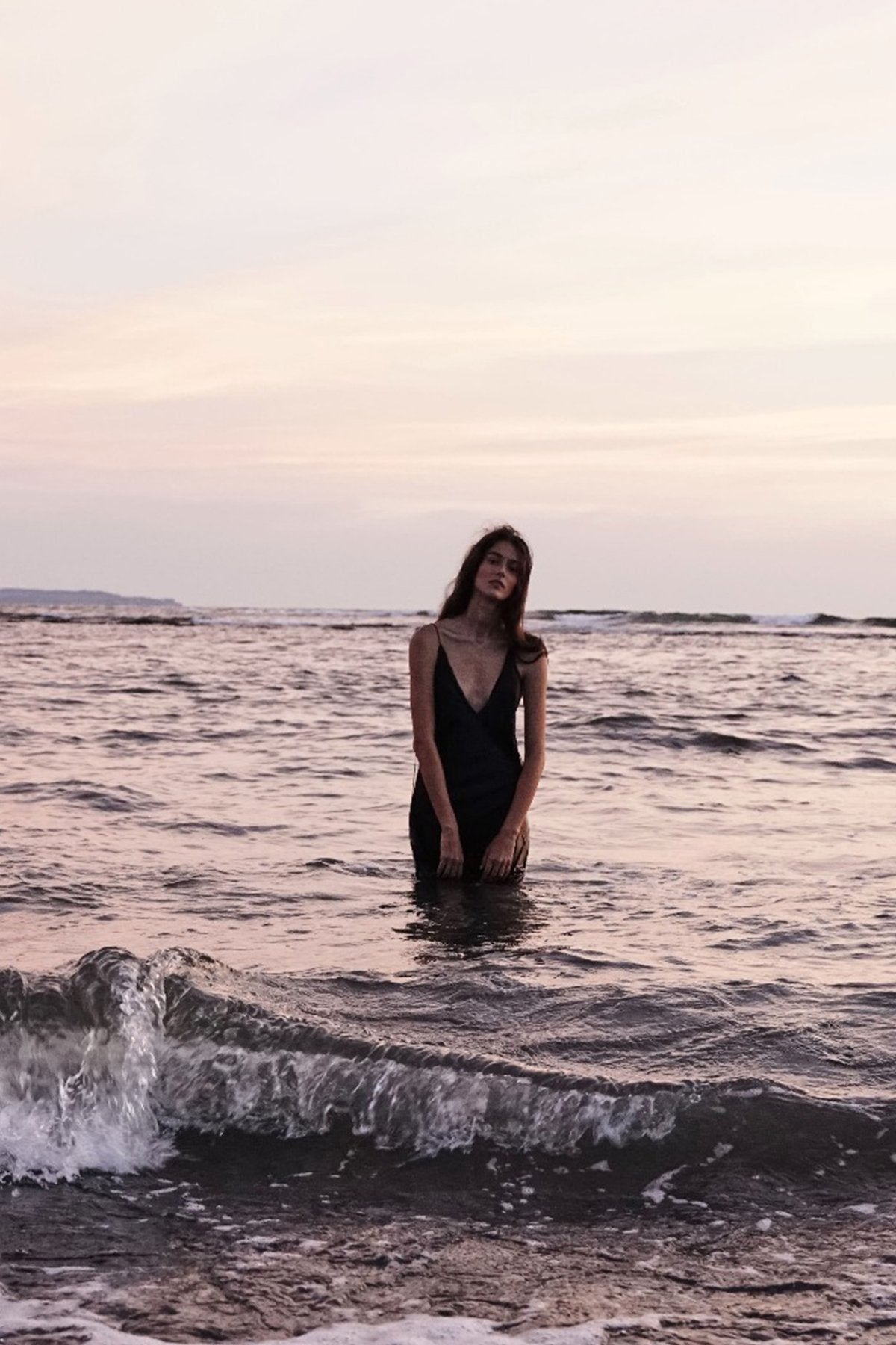 The O'Keeffe Full Length Dress - Ebony - LOOMES