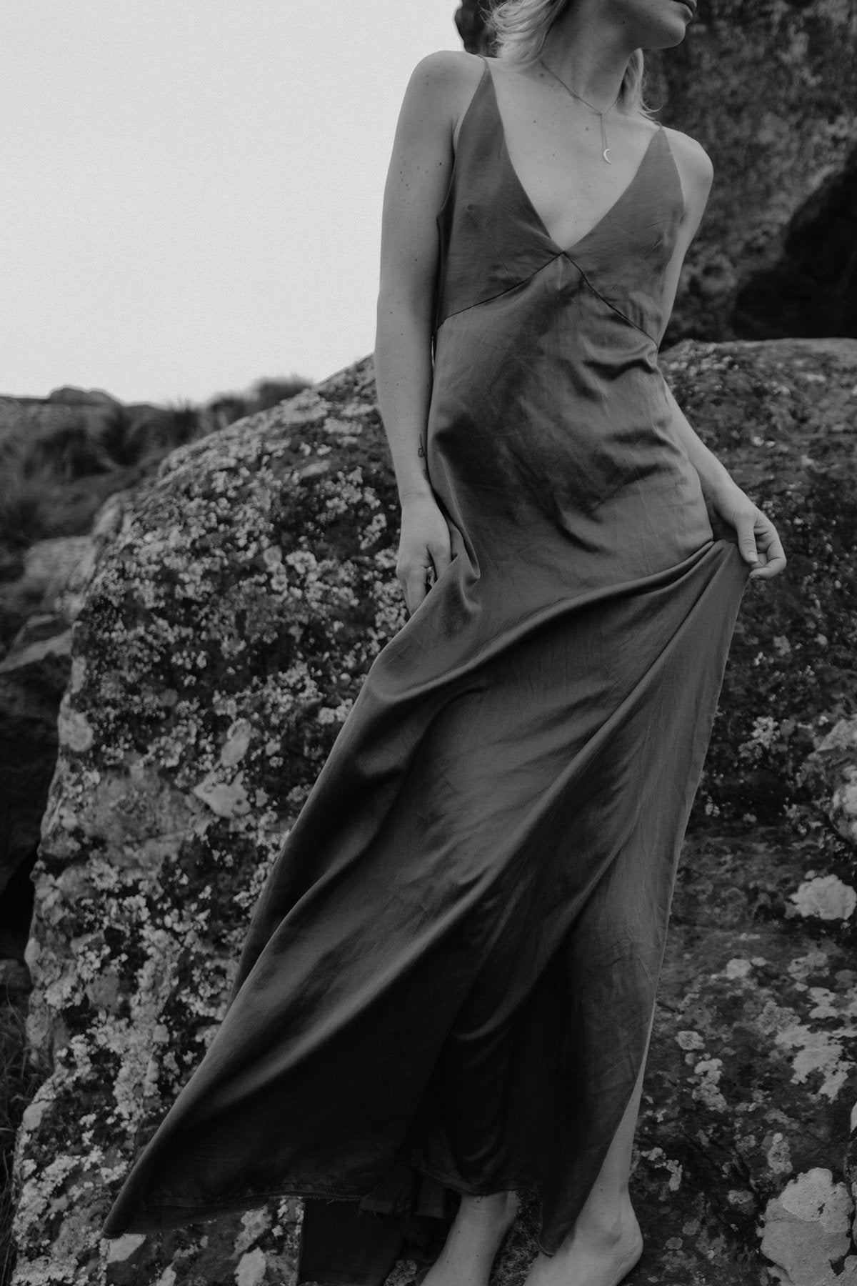 The Renoir Full Length Dress - Ebony - LOOMES