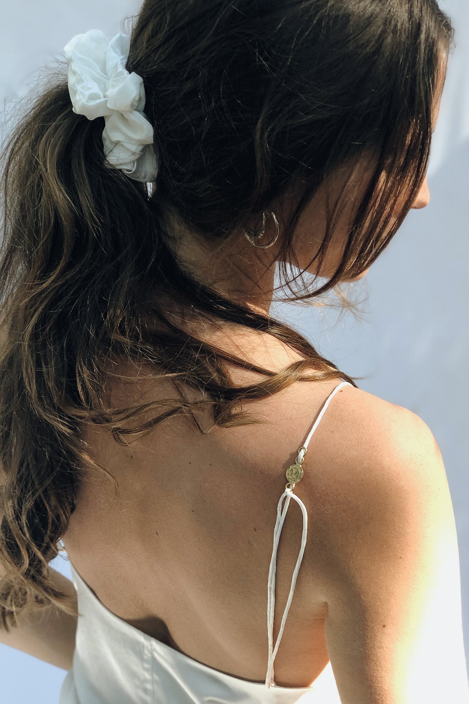 Sustainable Silk Ivory Scrunchie - LOOMES