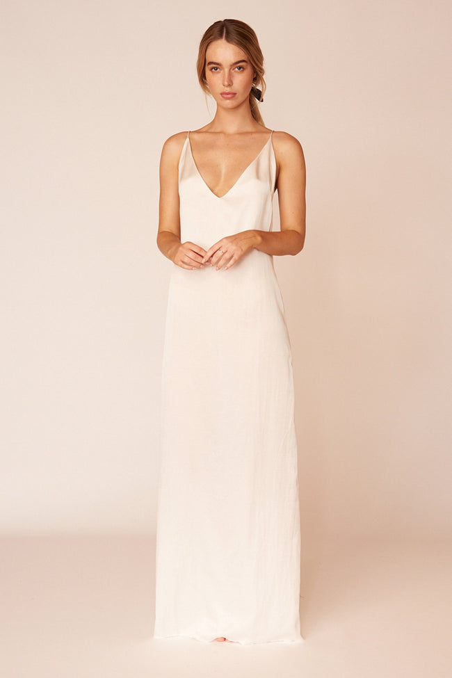 The Klimt Full Length Dress - Ivory - LOOMES