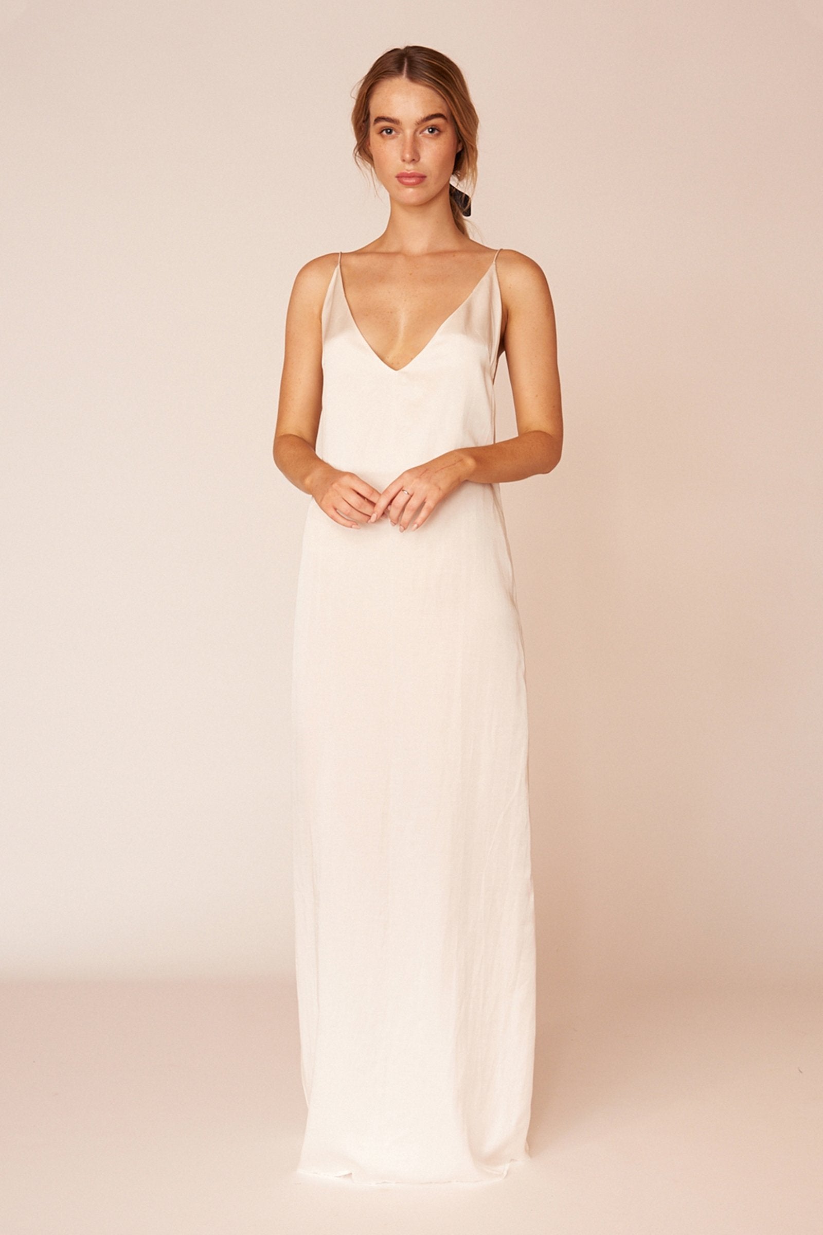 The Klimt Full Length Dress - Ivory - LOOMES