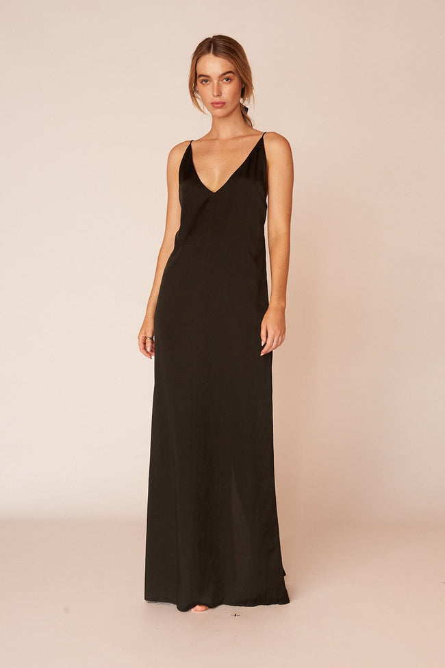 The Klimt Full Length Dress - Ebony - LOOMES