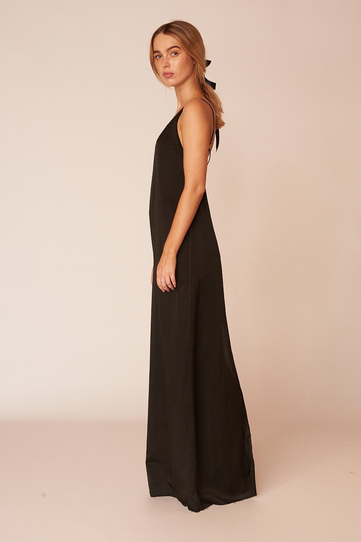The Klimt Full Length Dress - Ebony - LOOMES