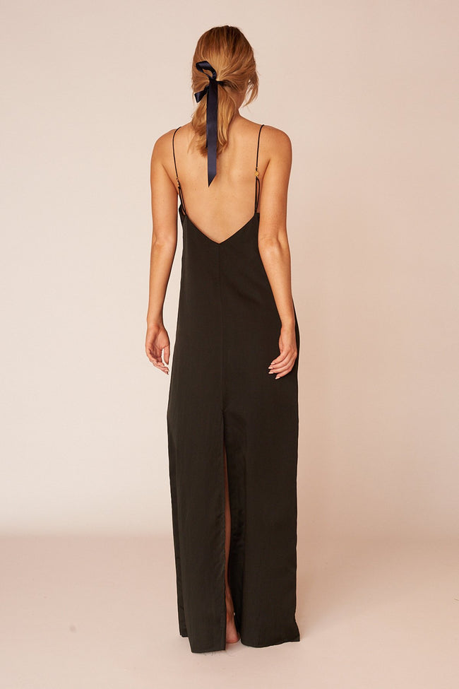 The Klimt Full Length Dress - Ebony - LOOMES