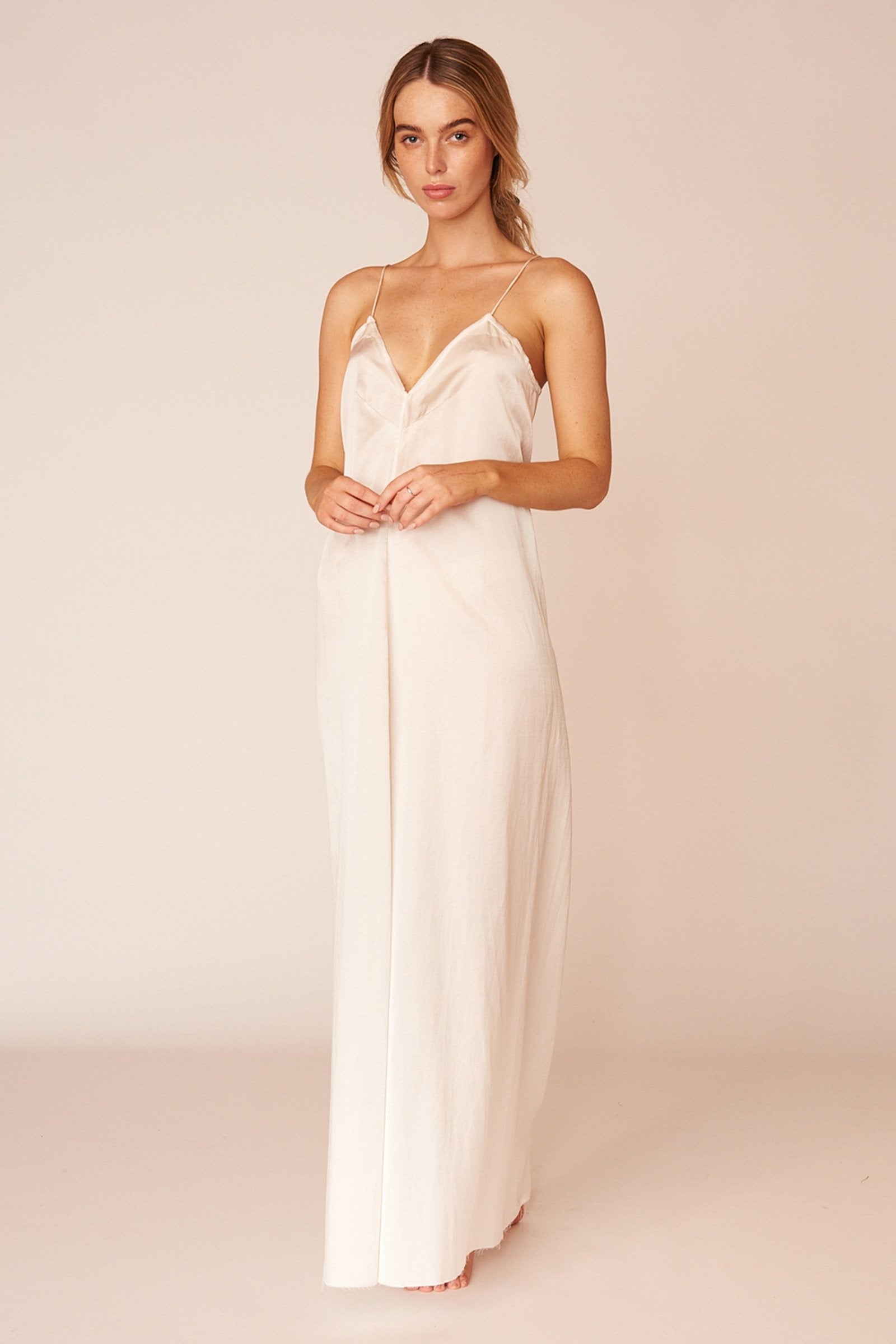 The Pablo Full Length Dress - Ivory - LOOMES