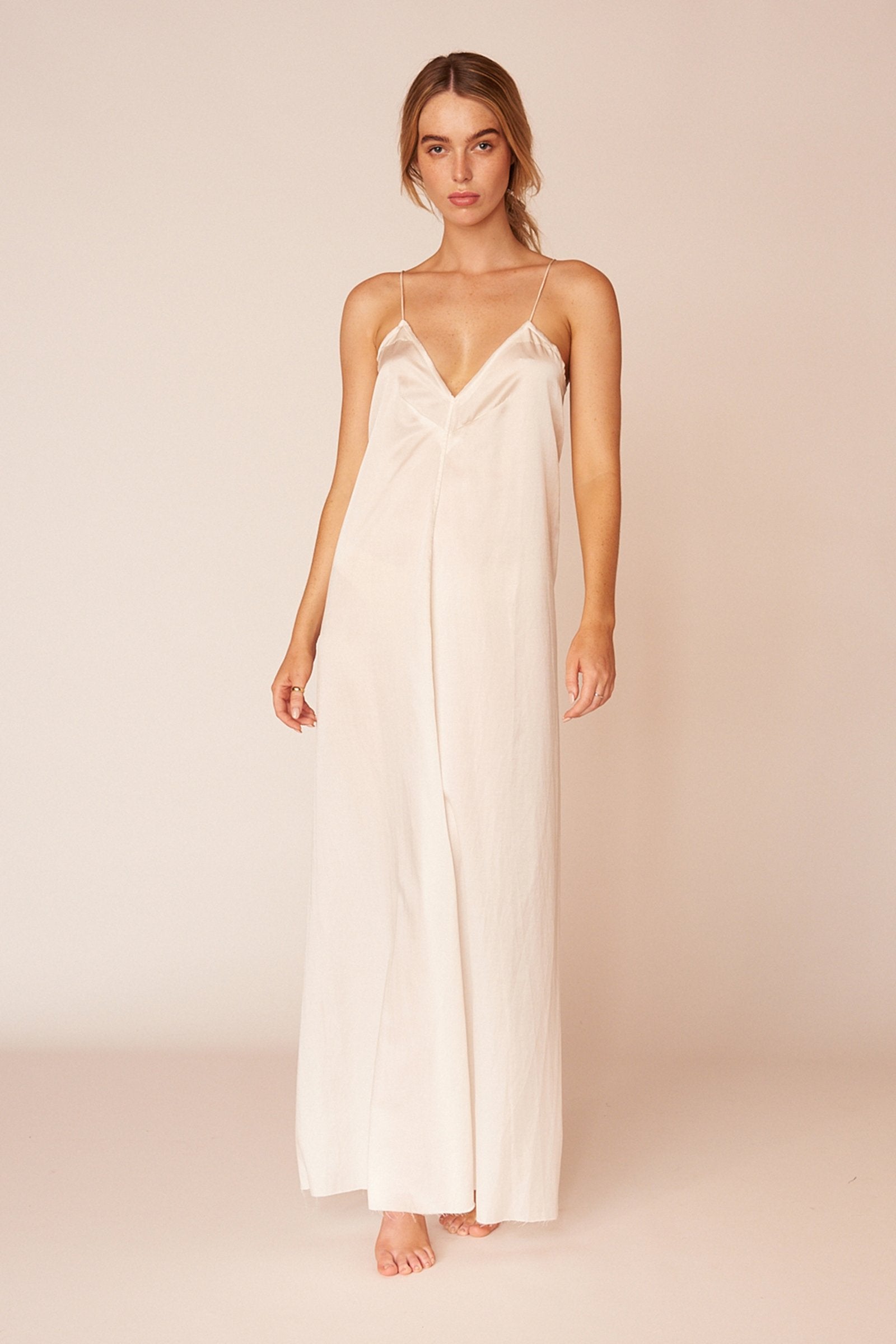 The Pablo Full Length Dress - Ivory - LOOMES