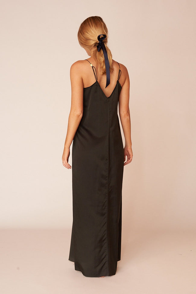 The Pablo Full Length Dress - Ebony - LOOMES