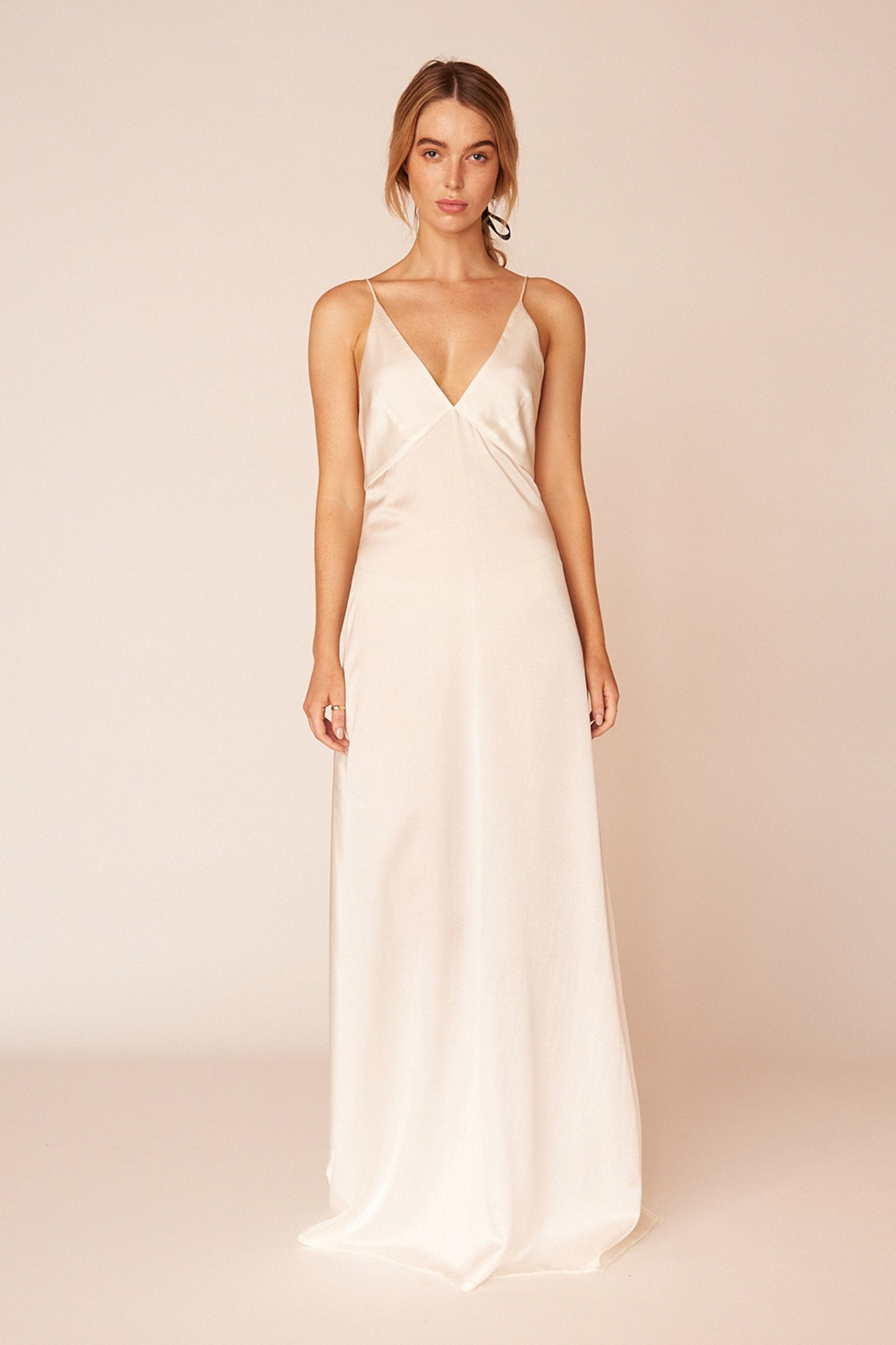 The Renoir Full Length Dress - Ivory - LOOMES