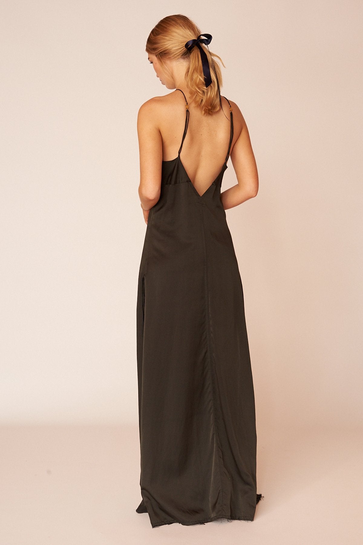 The Renoir Full Length Dress - Ebony - LOOMES