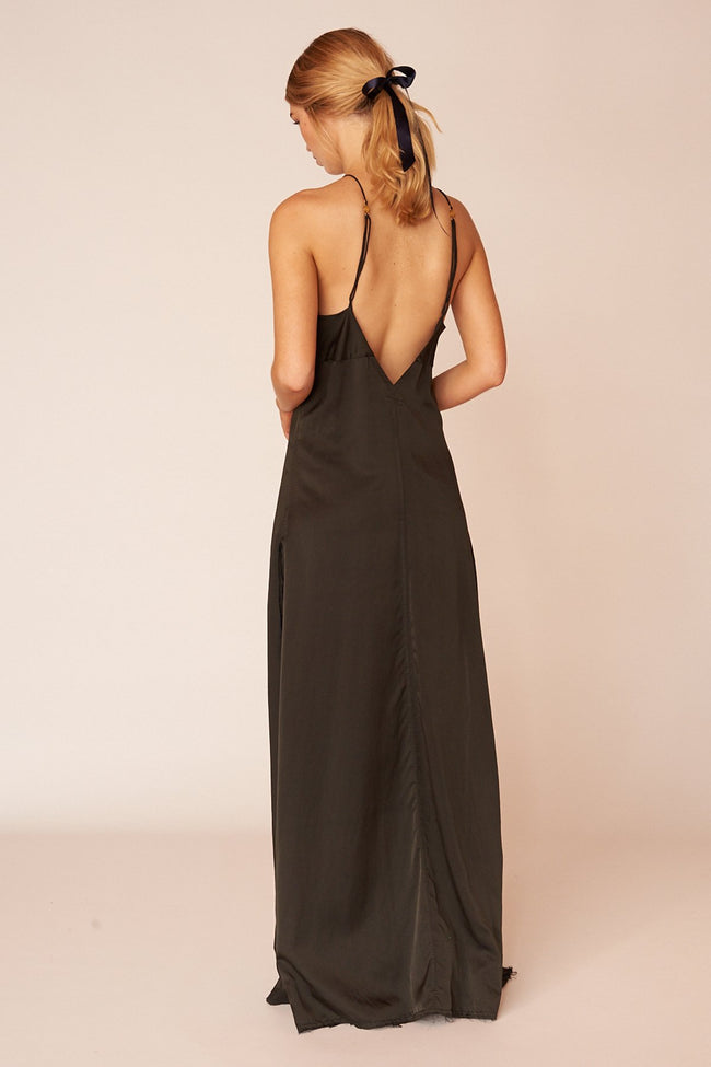 The Renoir Full Length Dress - Ebony - LOOMES