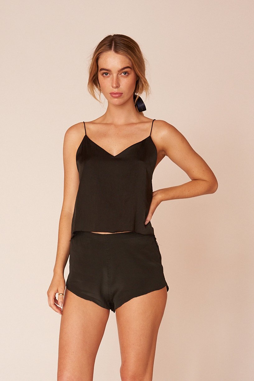 The Kahlo Cami Top - Ebony - LOOMES