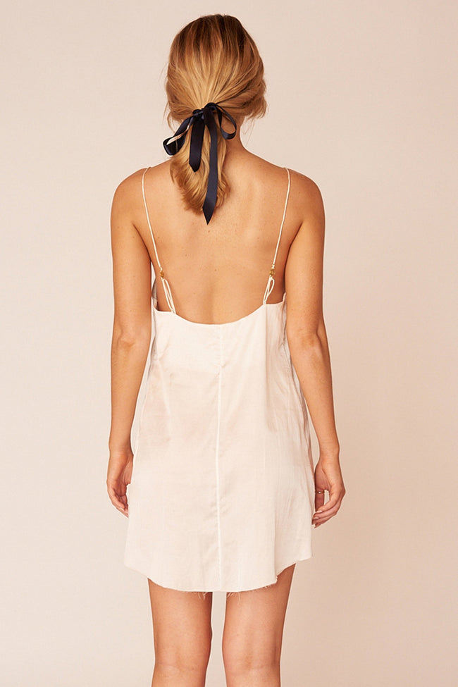 The Kahlo Mini Dress - Ivory - LOOMES