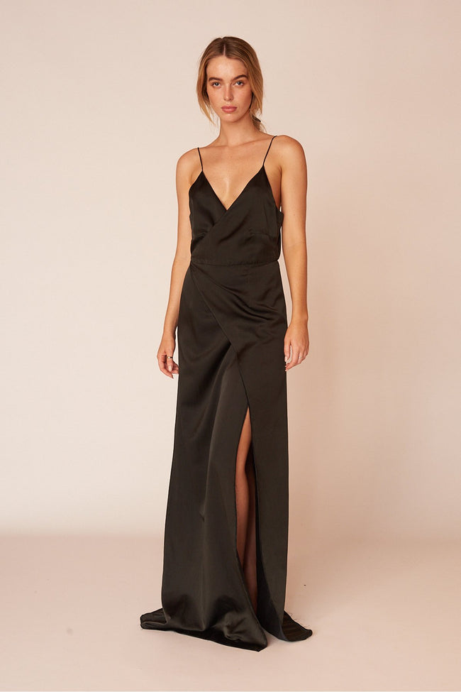 The Matisse Full Length Dress - Ebony - LOOMES