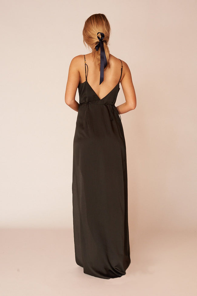 The Matisse Full Length Dress - Ebony - LOOMES