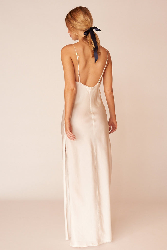 The O'Keeffe Full Length Dress - Ivory - LOOMES