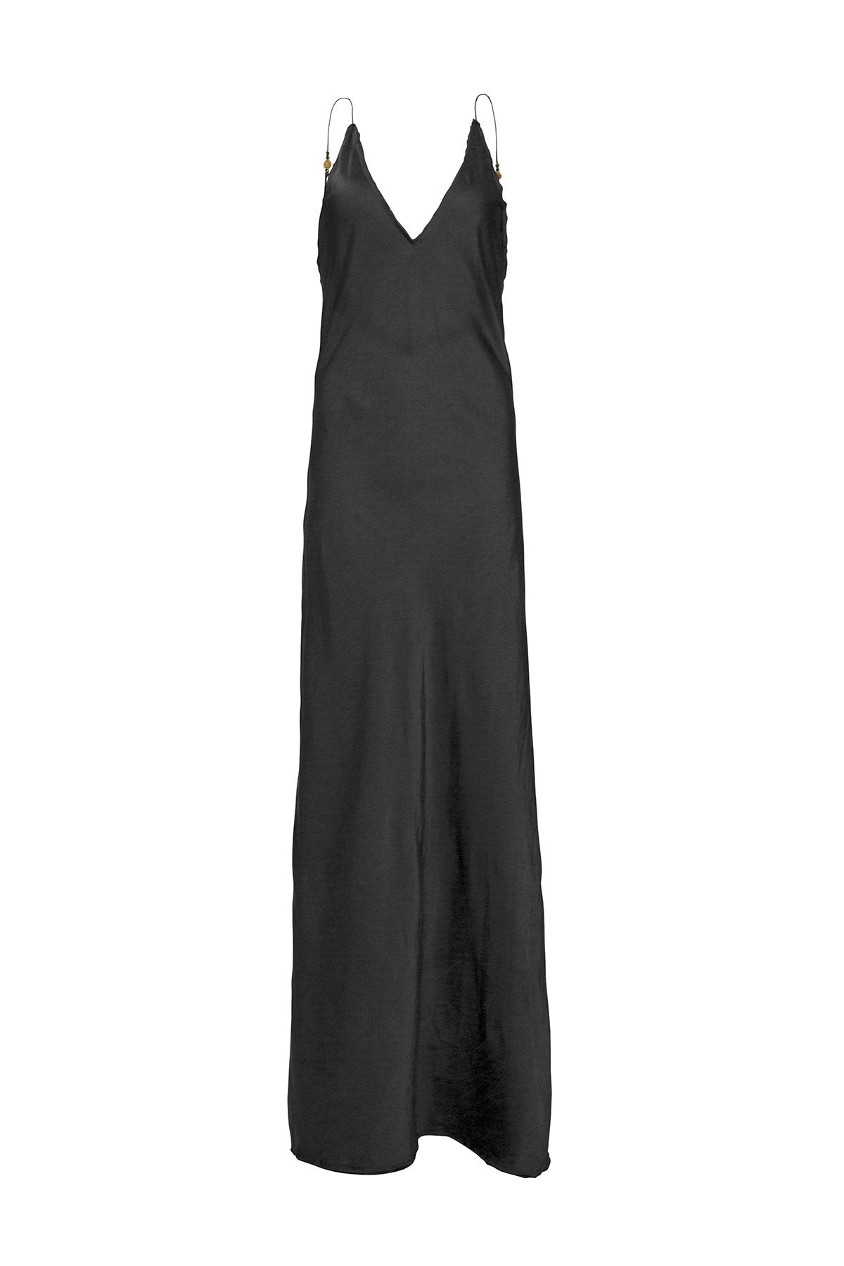The O'Keeffe Full Length Dress - Ebony - LOOMES