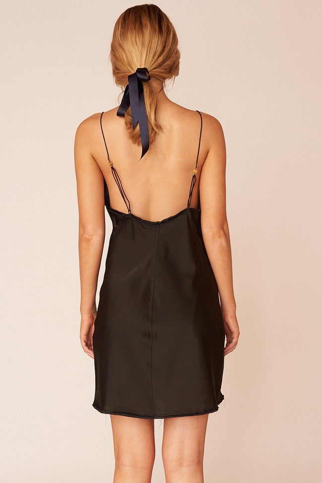 The O'Keeffe Mini Dress - Ebony - LOOMES