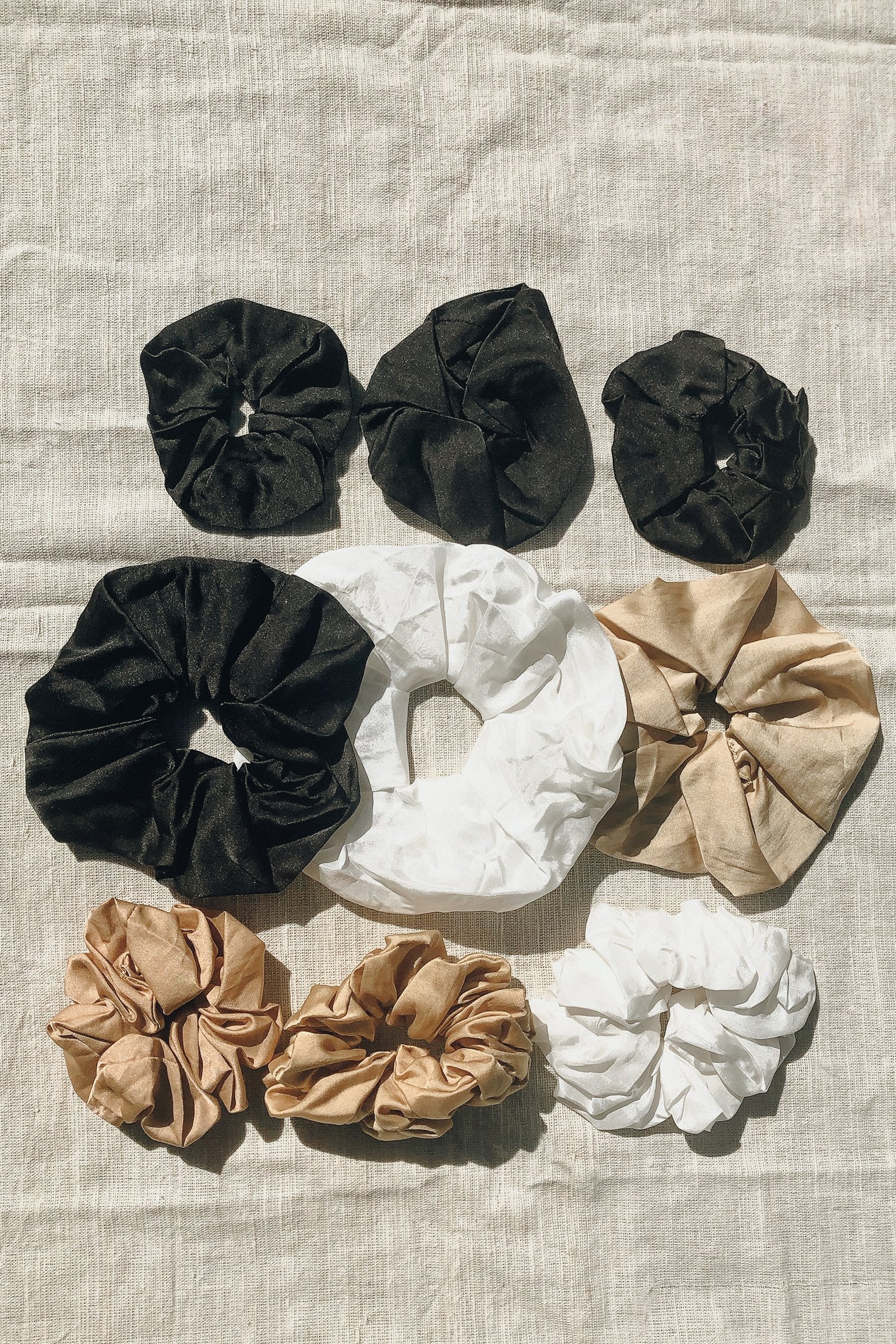 Sustainable Silk Ebony Scrunchie - LOOMES