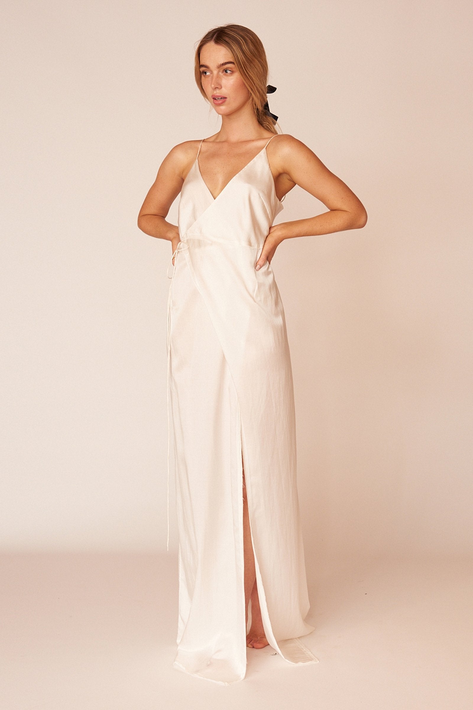 The Matisse Full Length Dress - Ivory - LOOMES